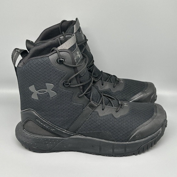 UNDER ARMOUR MICRO G VALSETZ Tactical Boots 3023743-001‎ black Men's Size 10.5 - Picture 1 of 11